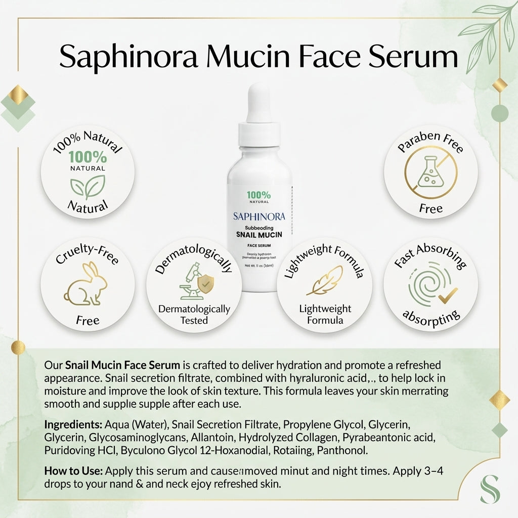Saphinora Mucin Face Serum