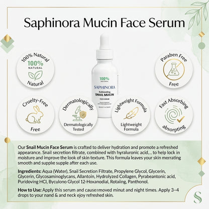 Saphinora Mucin Face Serum